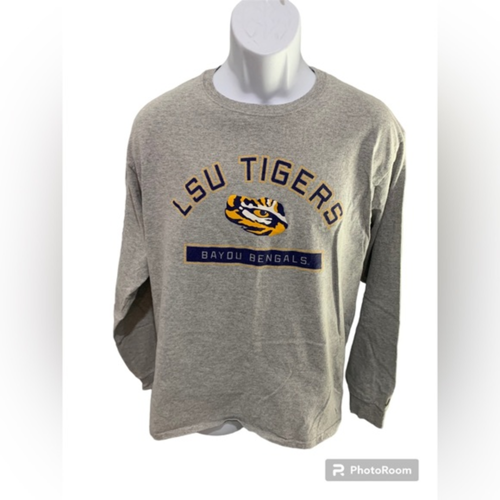 LSU Bayou Bengals Gray Men’s‎ Size Large Long Sleeve
